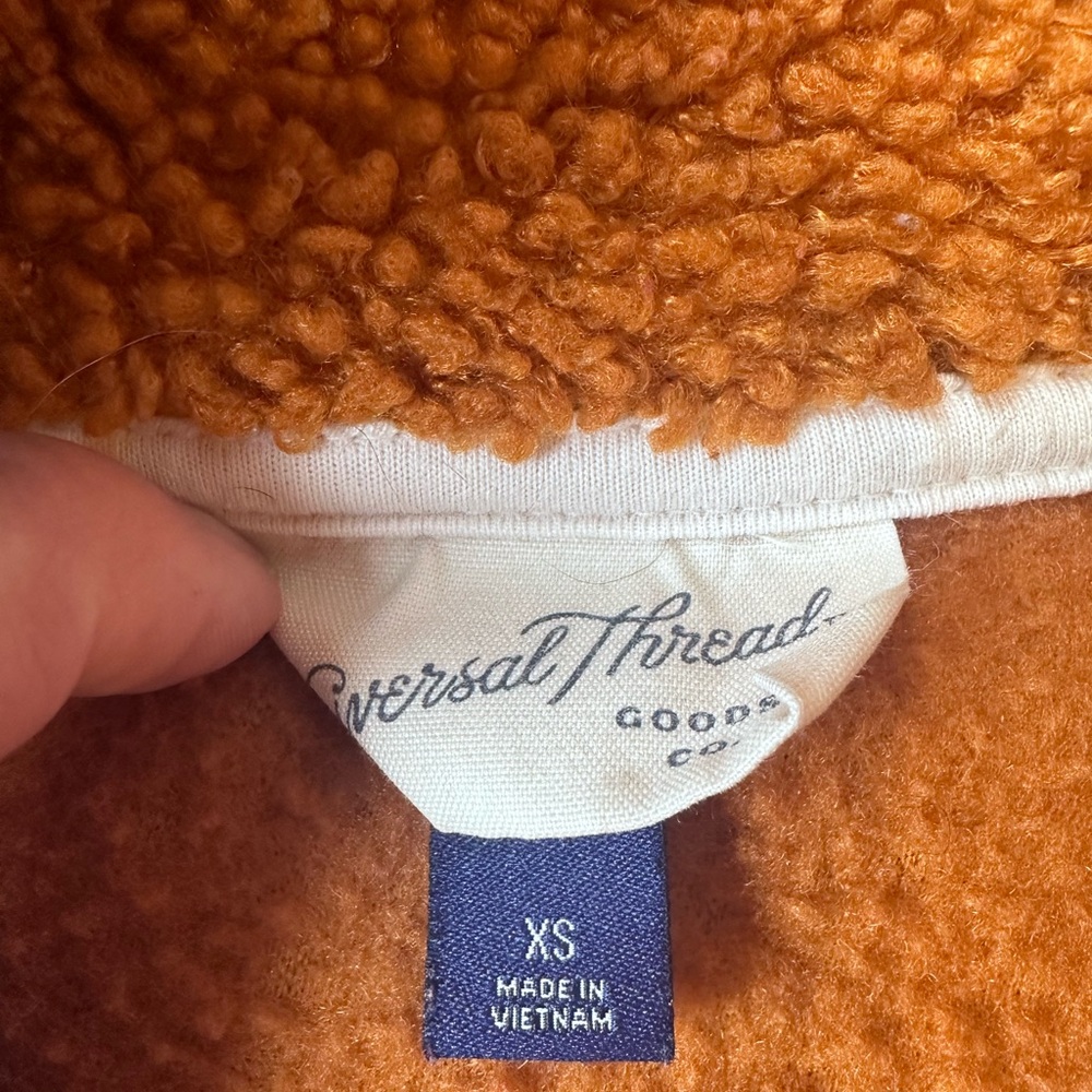 Universal Thread Orange Teddy Jacket with White a… - image 2